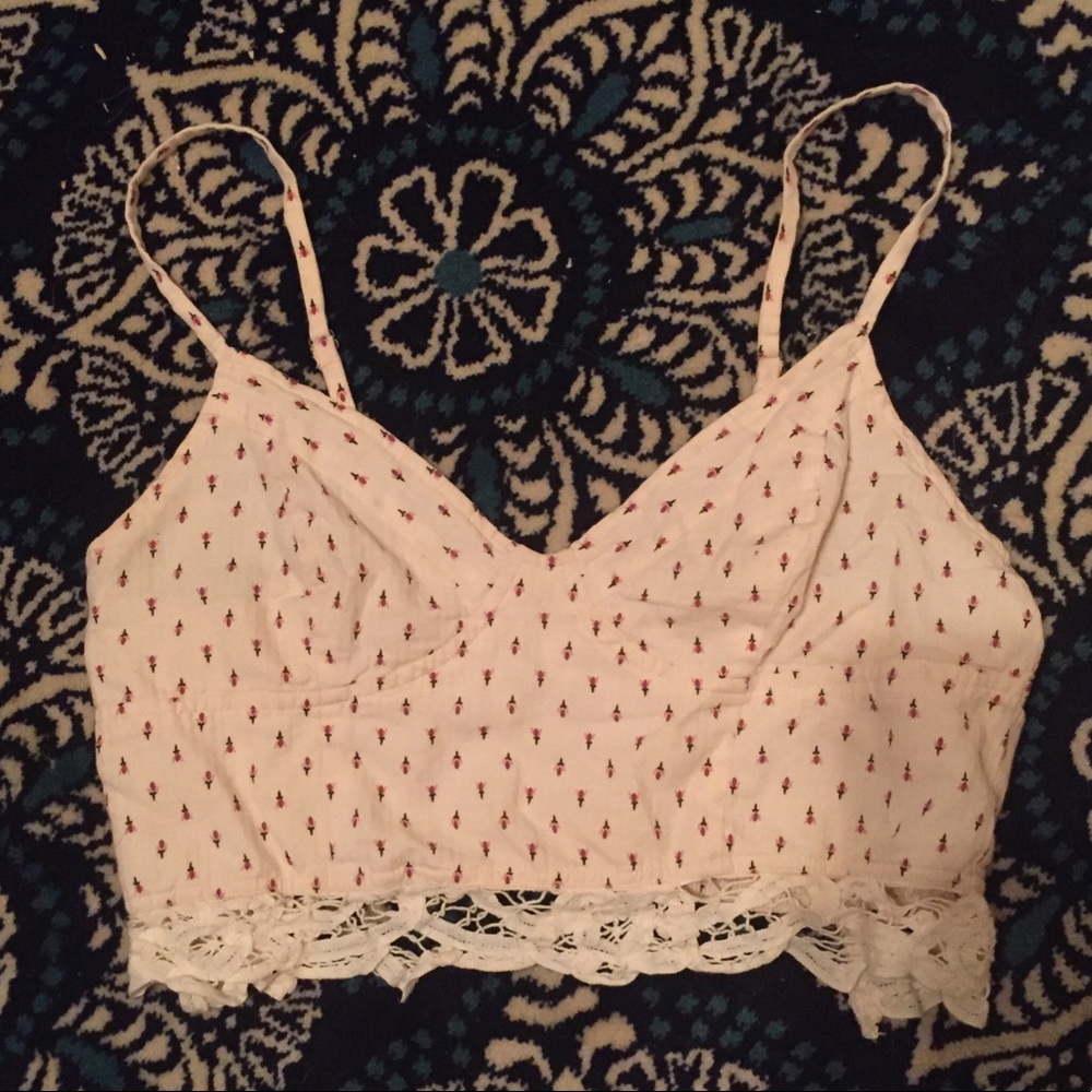 Off white bralette crop top!